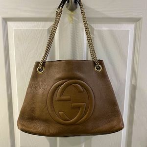 Gucci GG Logo SoHo Chain Shoulder Bag Tote